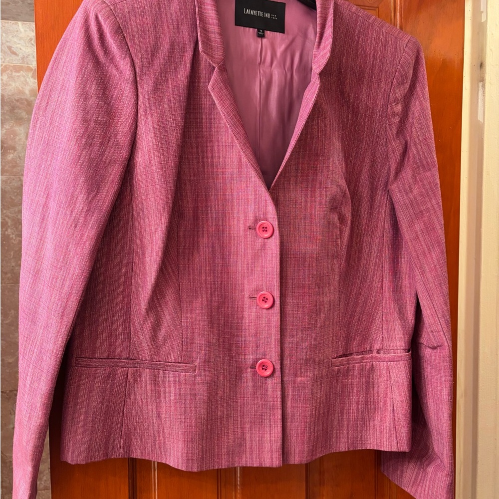 Lafayette 148 New York Pink Linen Blazer-worn once